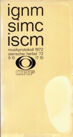 musikprotokoll 1972 program book cover
