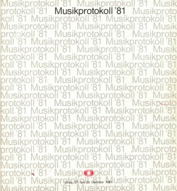 musikprotokoll 1981 program book cover