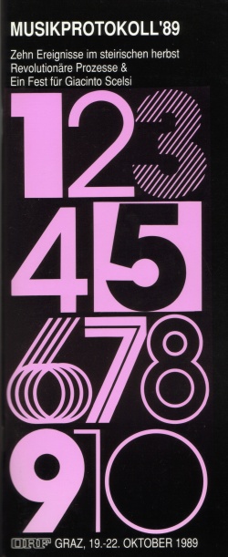 musikprotokoll 1989 program book cover