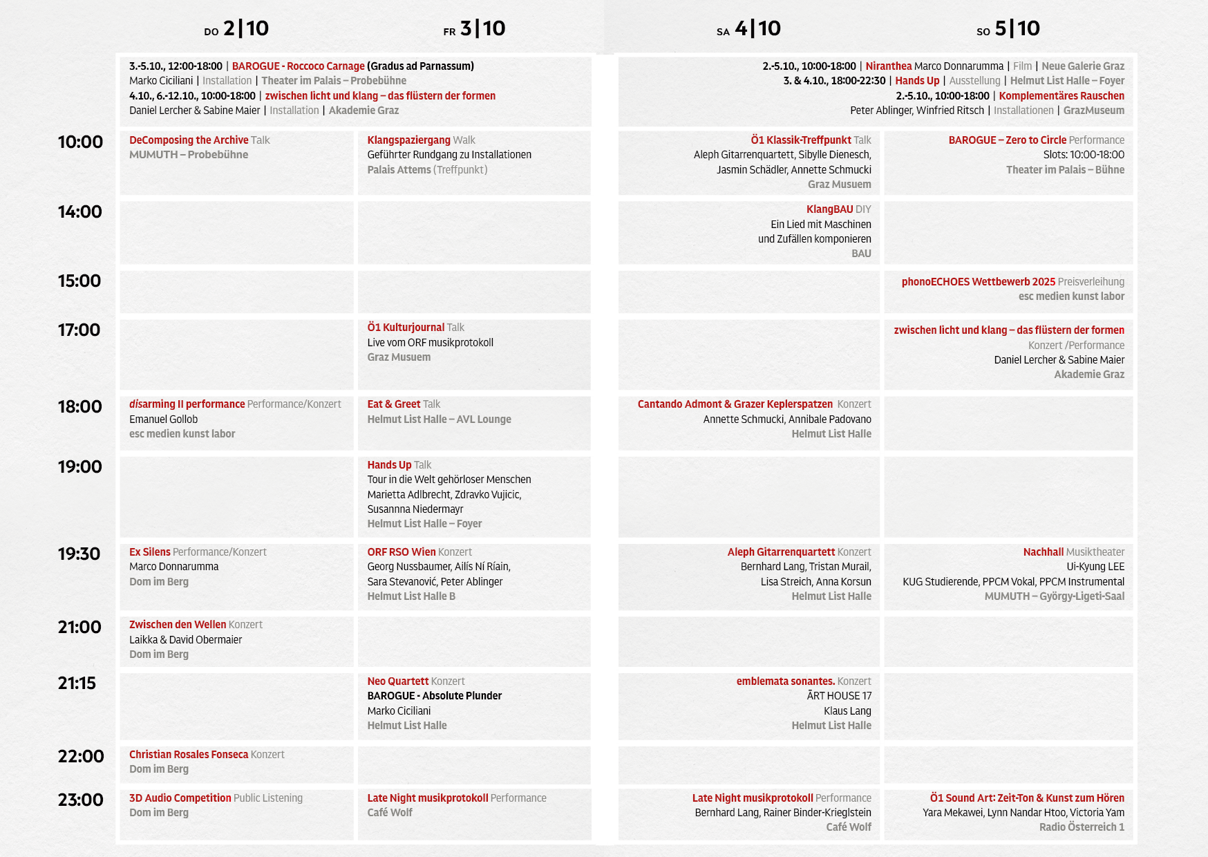 timetable 2025