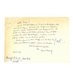 Ernst Krenek Brief